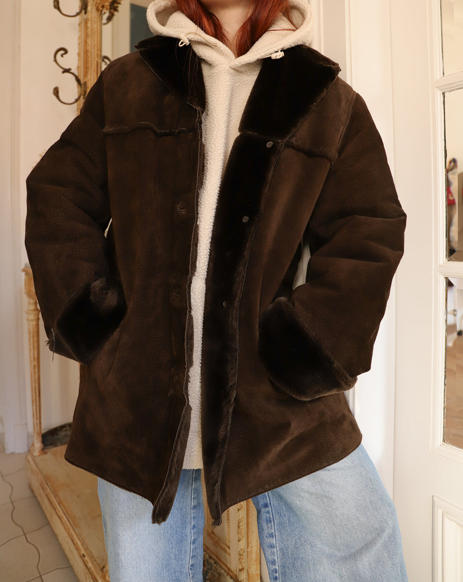 Manteau Cuir / Sherpa