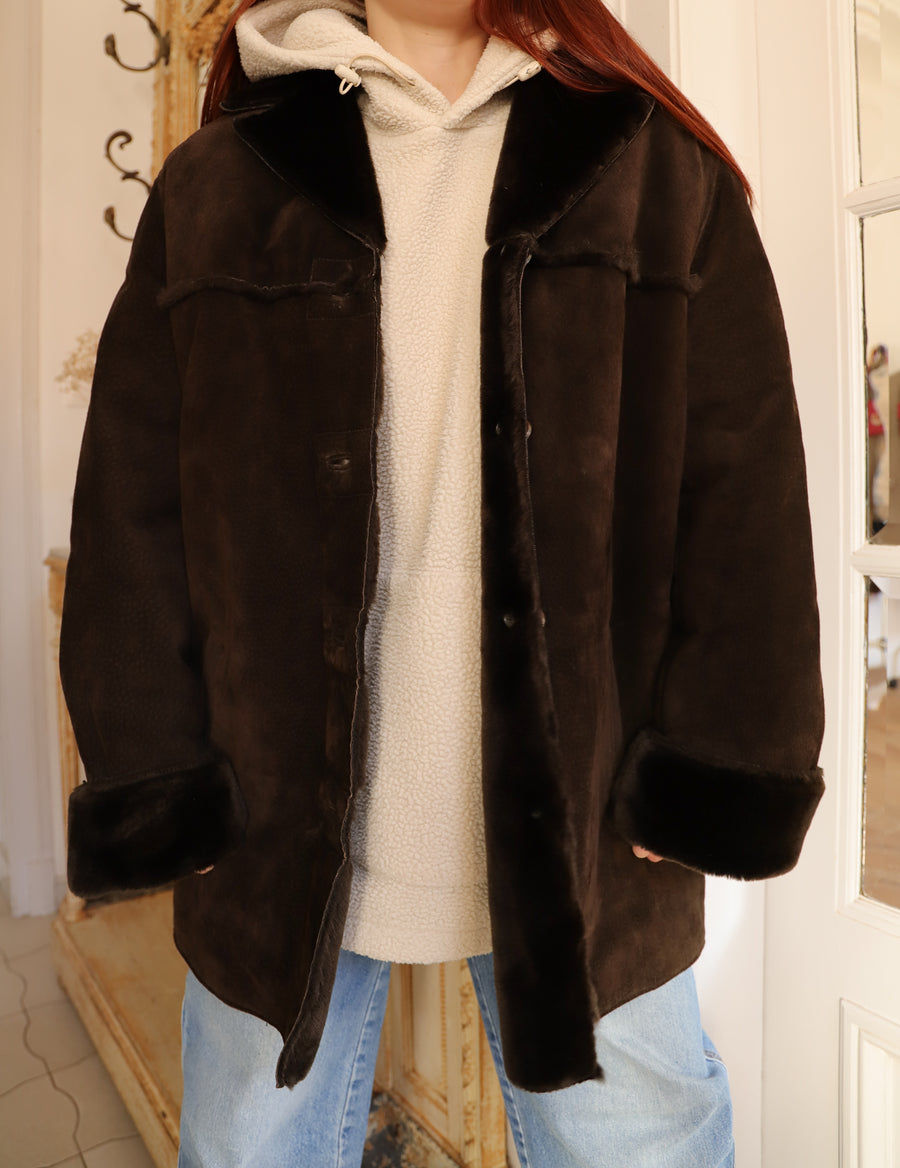 Manteau Cuir / Sherpa