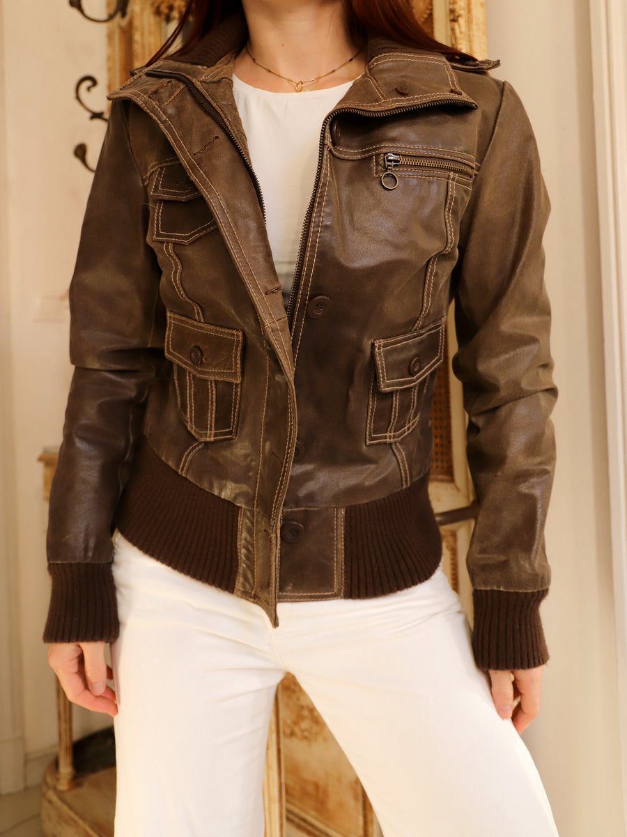 Veste en cuir