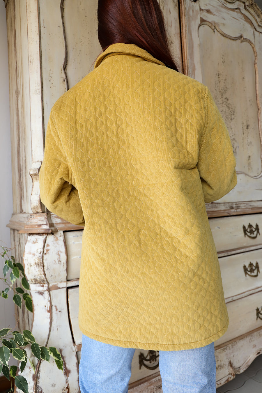 Veste velours matelassé