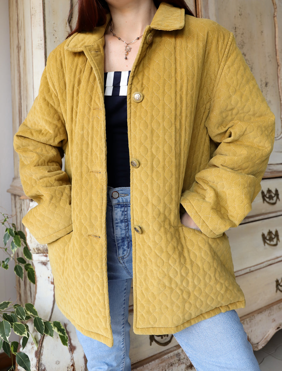 Veste velours matelassé