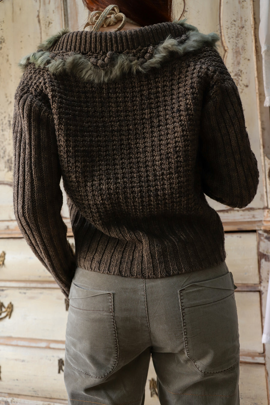 Cardigan fourrure