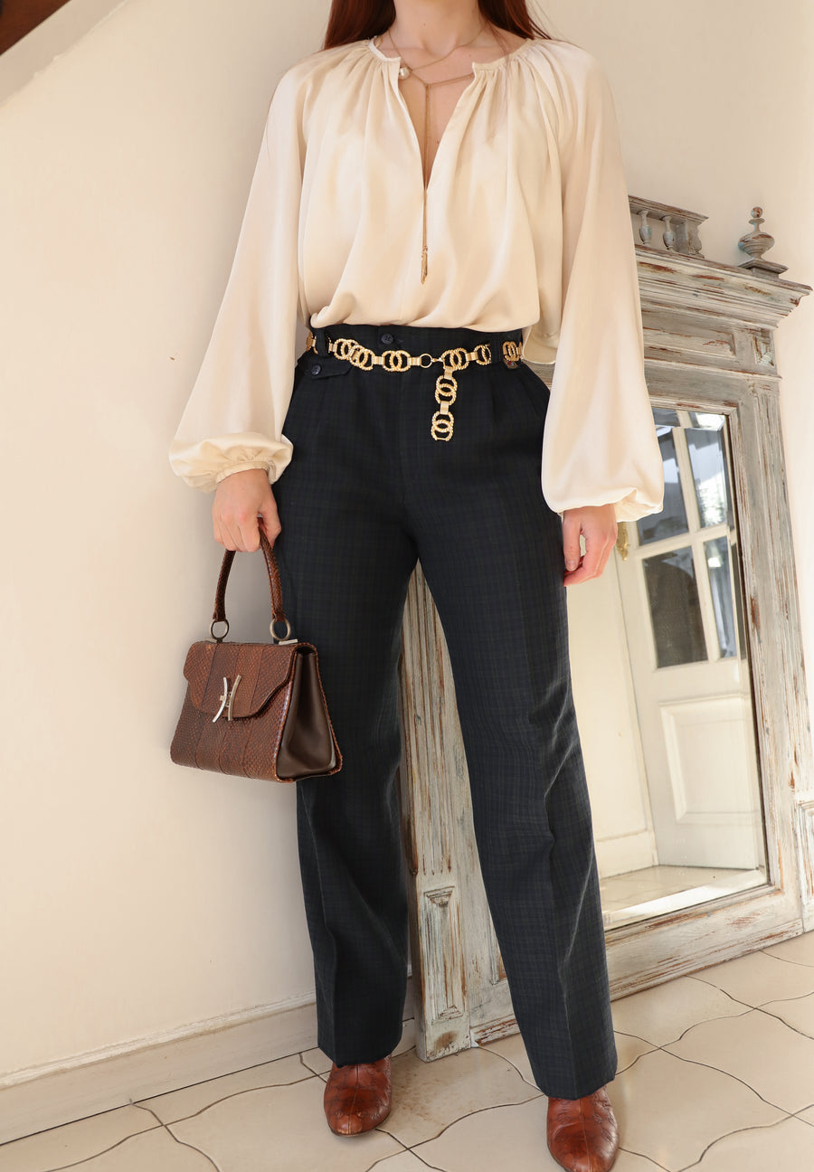 Pantalon laine tartan