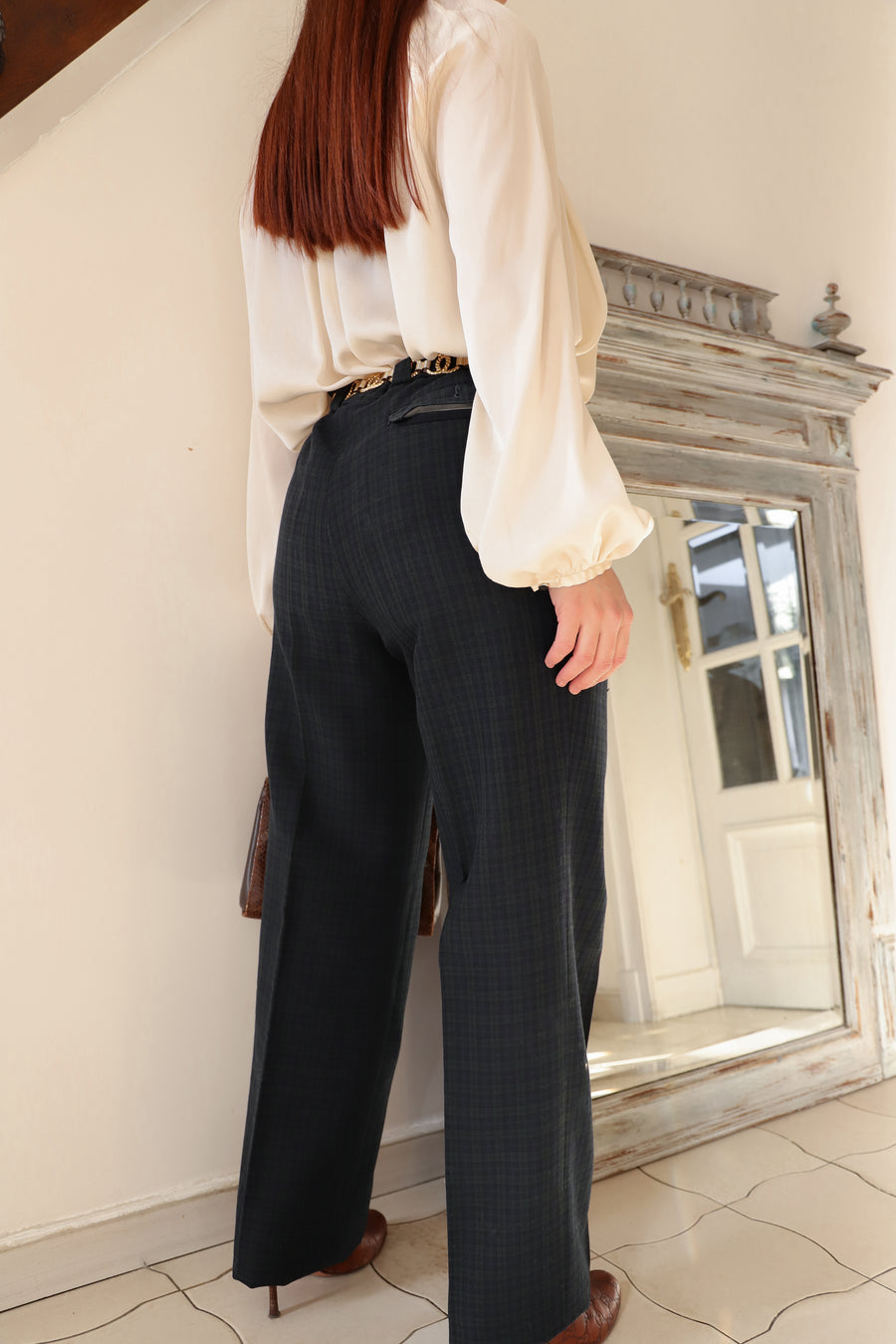 Pantalon laine tartan