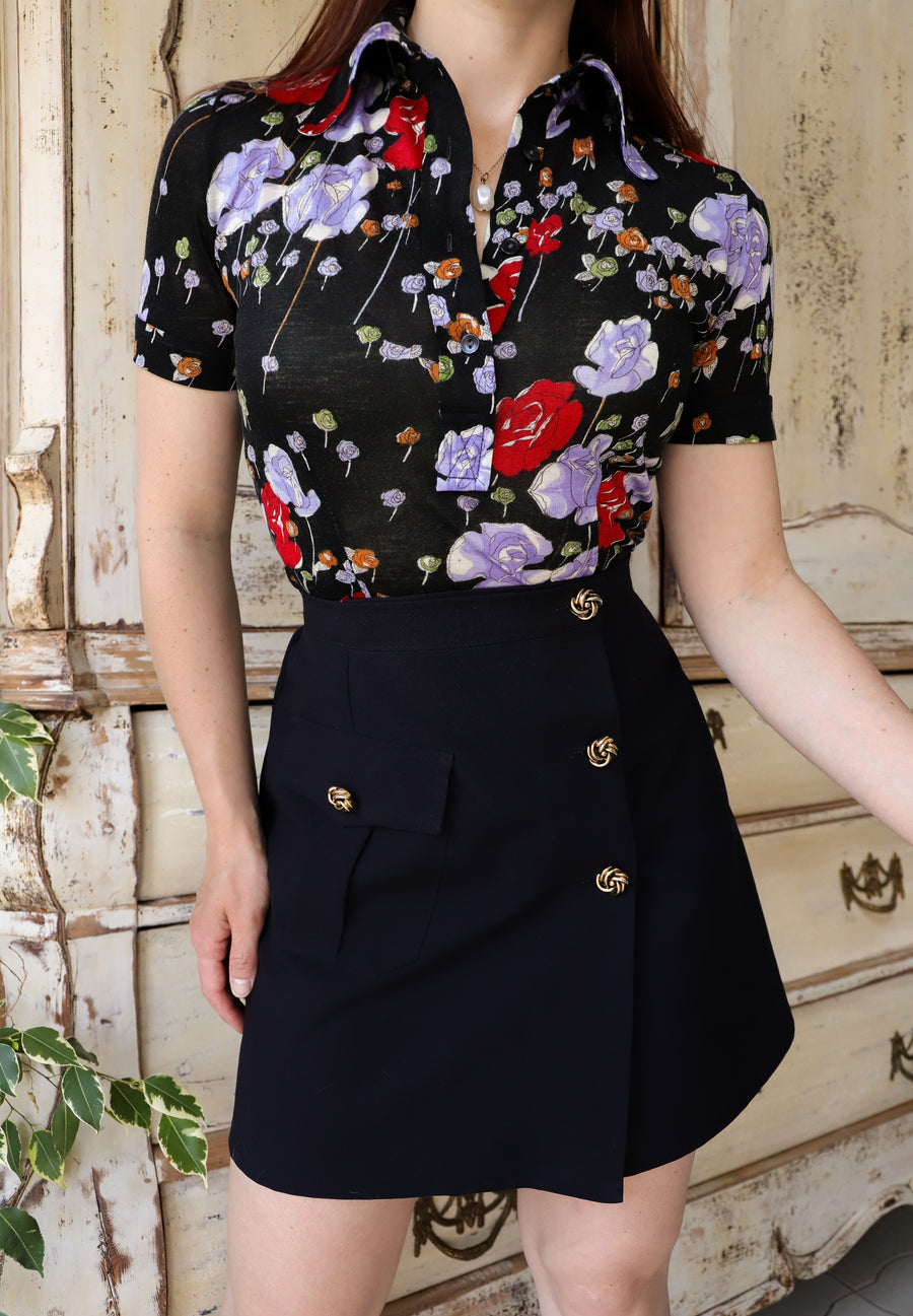 70's Polo tricoté main