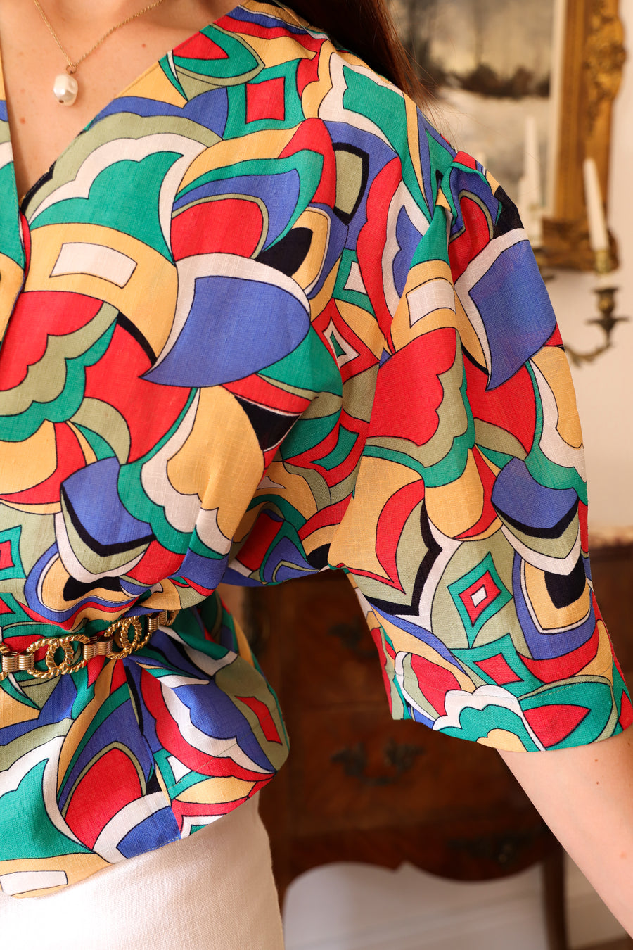 80's Blouse texturée
