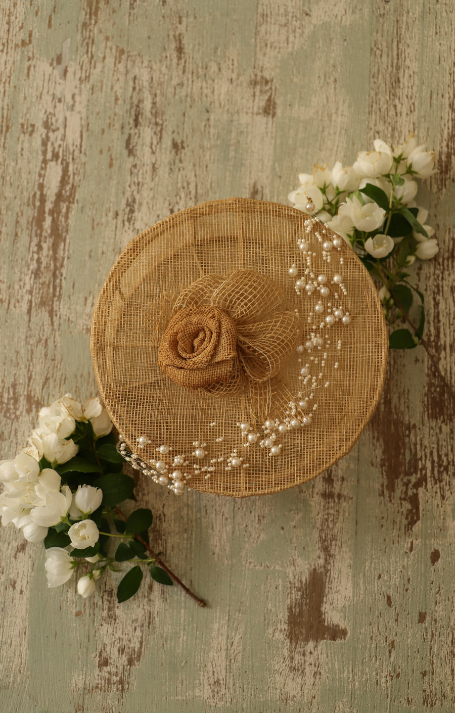 Boîte ancienne en jute