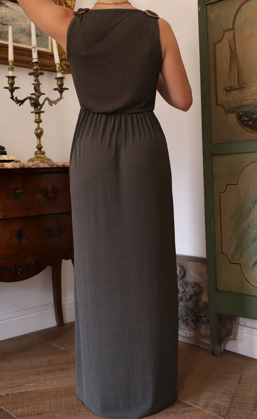 Robe ouverte kaki
