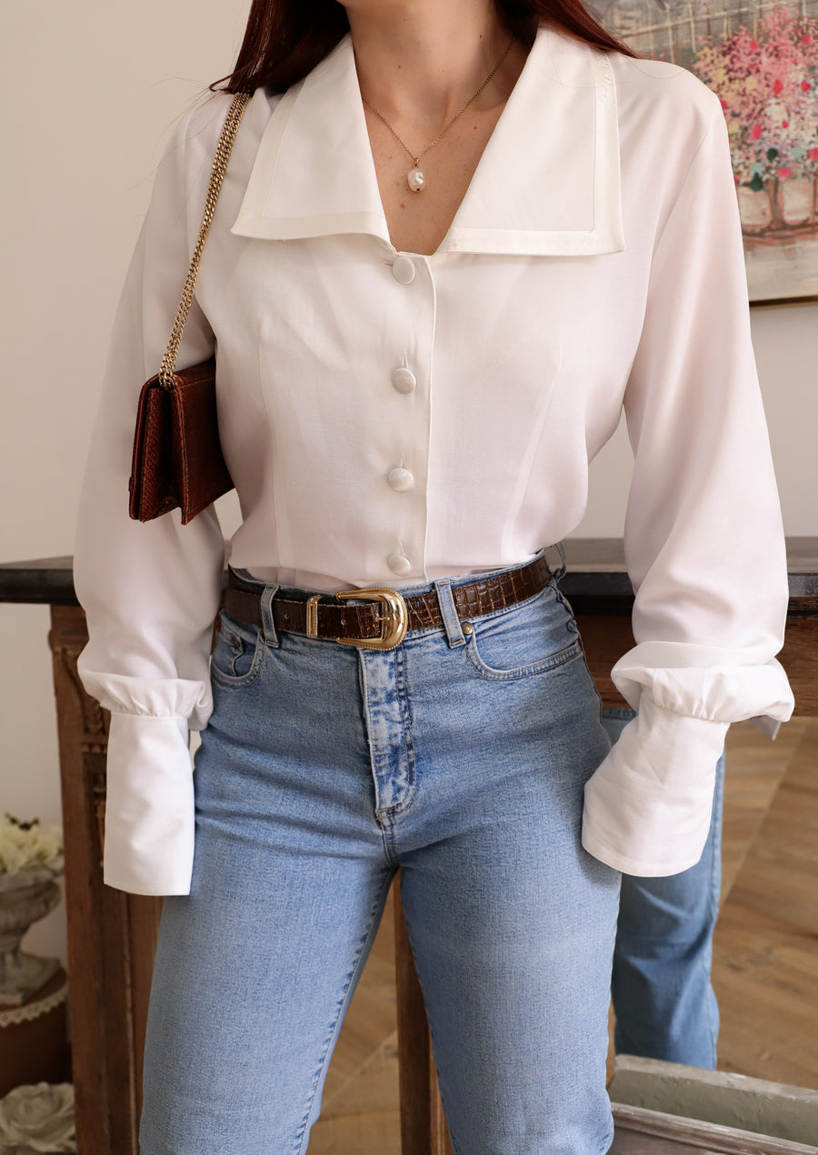 Blouse bimatière